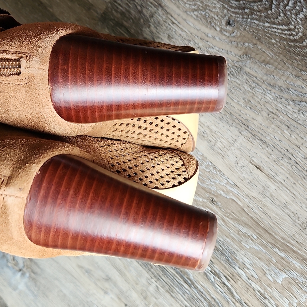 Suede open toe bootie - Picture 5 of 6